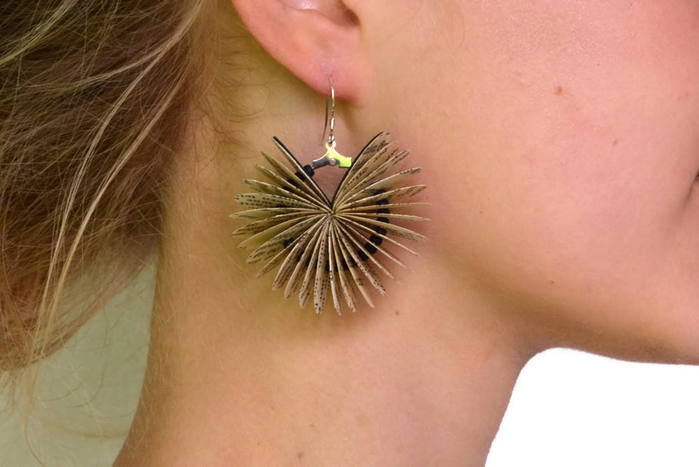 Statement Earrings made of Book Pages