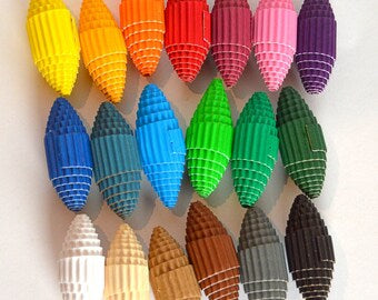 Big Paper Beads made of corrugated cardboard - unfinished