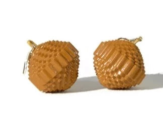 Ochre: Earrings PALLA - made of corrugated cardboard