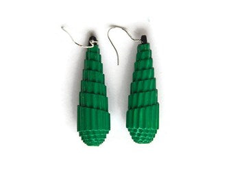 Earrings LONG DROP - corrugated cardboard