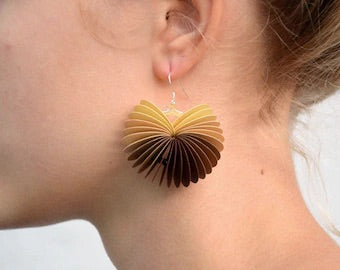 Ombré brown: Dangle Earrings CARTA - made of cardstock
