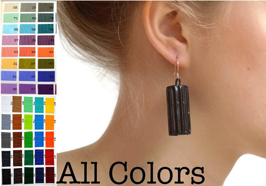TUBI:  Earrings made of corrugated cardboard