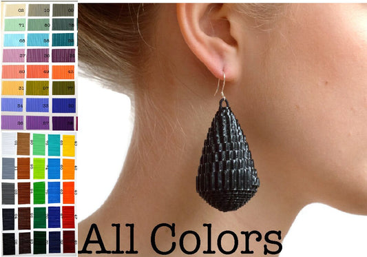 BIG DROP:  Earrings made of corrugated cardboard