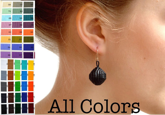 Small Ball:  Earrings made of corrugated cardboard: PALLINA