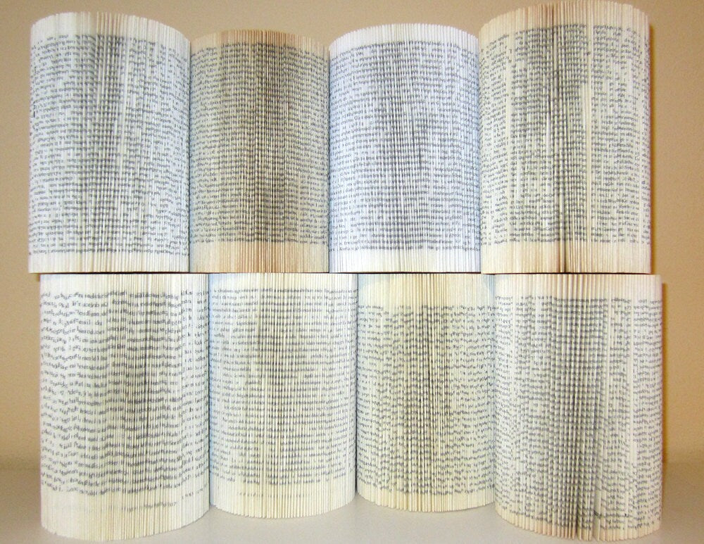 Book Sculpture - Cylinder - folded Book