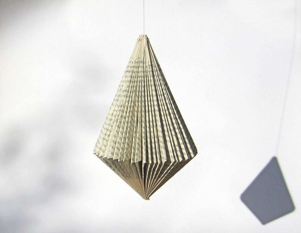 Pendulum - Christmas Decoration: folded Book Art hanging Ornament