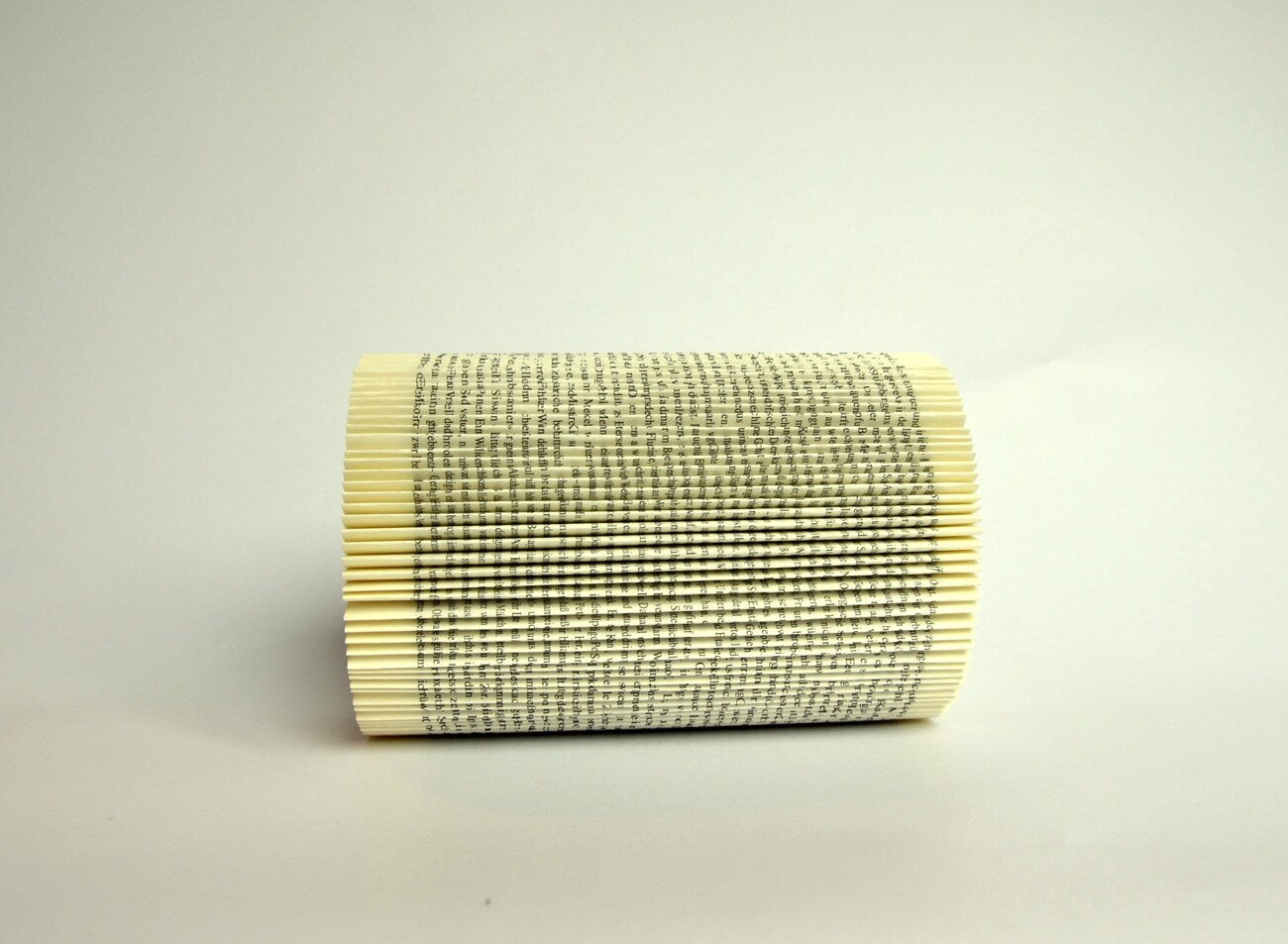 Book Sculpture - Cylinder - folded Book