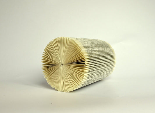 Book Sculpture - Cylinder - folded Book