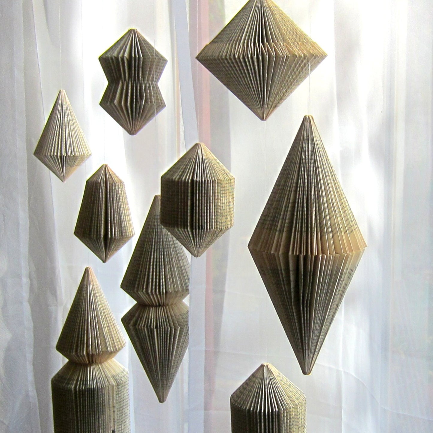 Crystal: Christmas Decoration: folded Book Art hanging Ornament