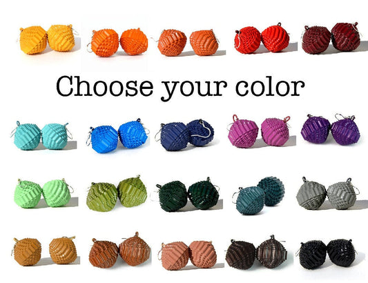 Earrings PALLA - made of corrugated cardboard