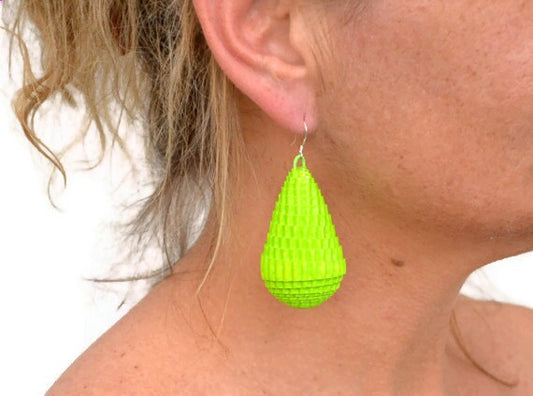 BIG DROP:  Earrings made of corrugated cardboard