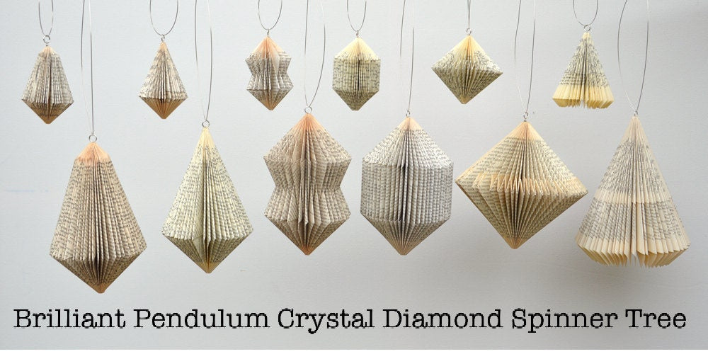 Diamond small - Christmas Decoration: folded Book Art hanging Ornament