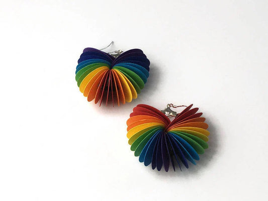 Rainbow: Dangle Earrings CARTA - made of cardstock