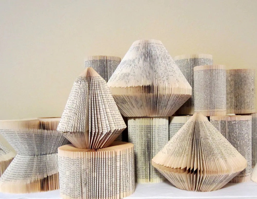 Book Sculpture - Cylinder - folded Book