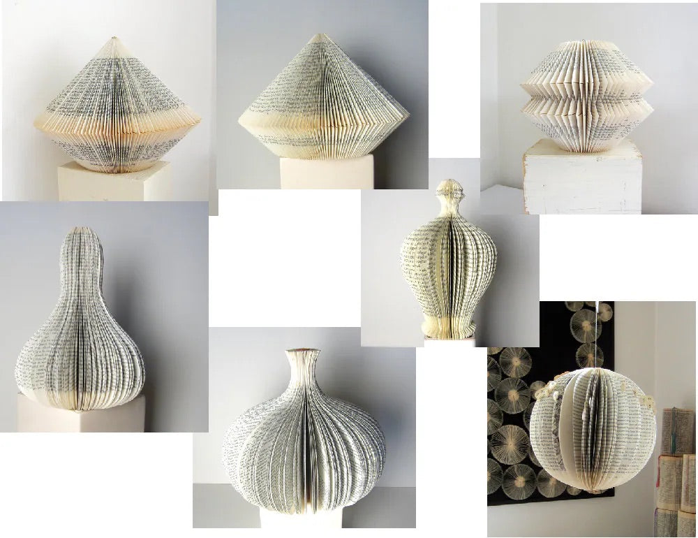 Flacon III - cutted book sculpture