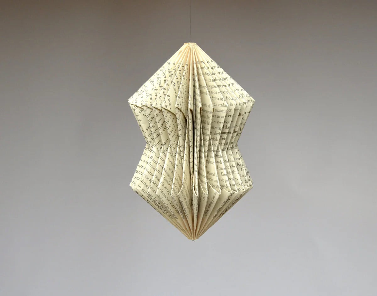 Crystal: Christmas Decoration: folded Book Art hanging Ornament