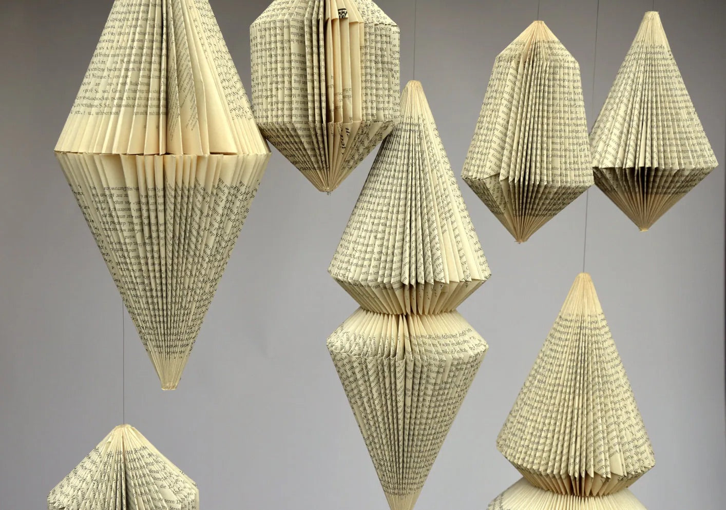 Crystal: Christmas Decoration: folded Book Art hanging Ornament