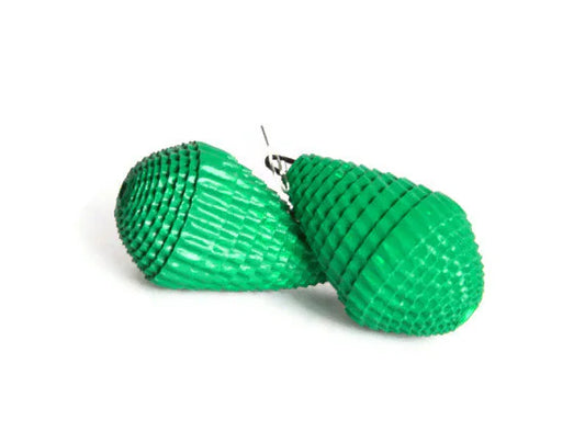 BIG DROP:  Earrings made of corrugated cardboard