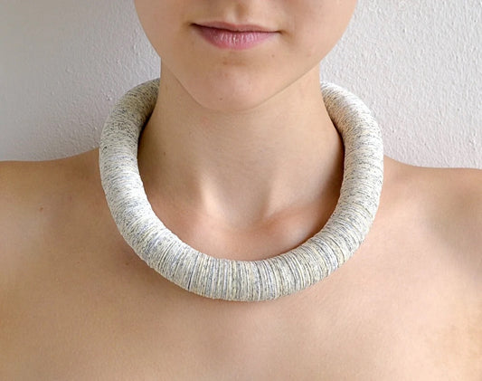 Necklace made of book pages