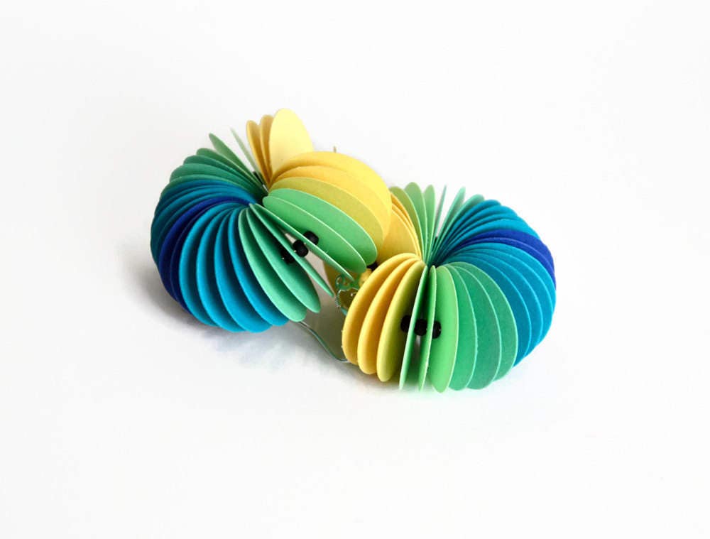 Ombre turquoise: Dangle Earrings made of cardstock