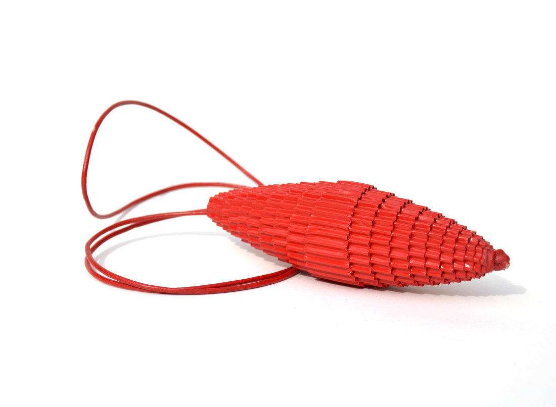 Sun Yellow: Statement Pendant CONO - corrugated cardboard