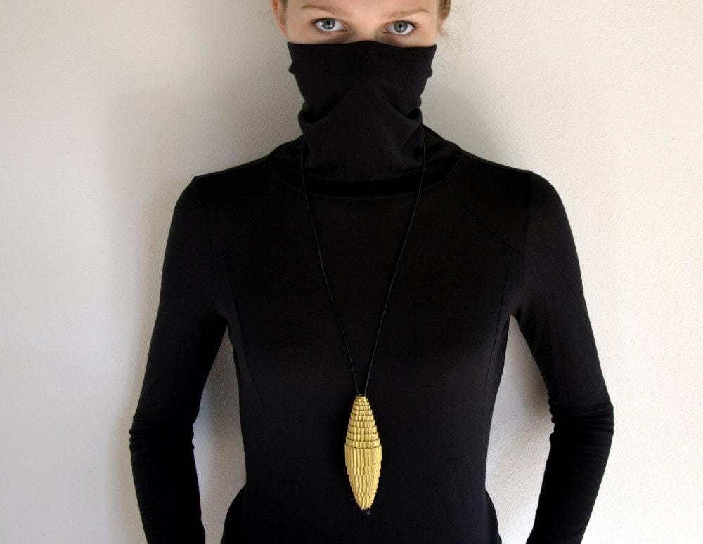 Silver: Statement Pendant CONO - corrugated cardboard