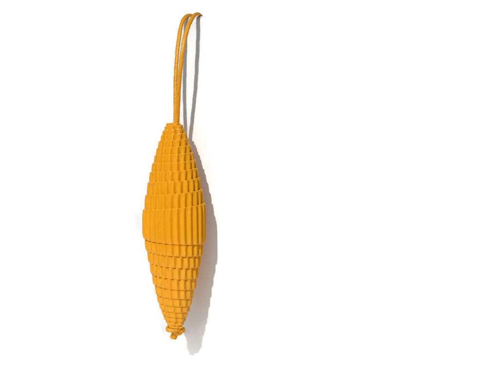Sun Yellow: Statement Pendant CONO - corrugated cardboard