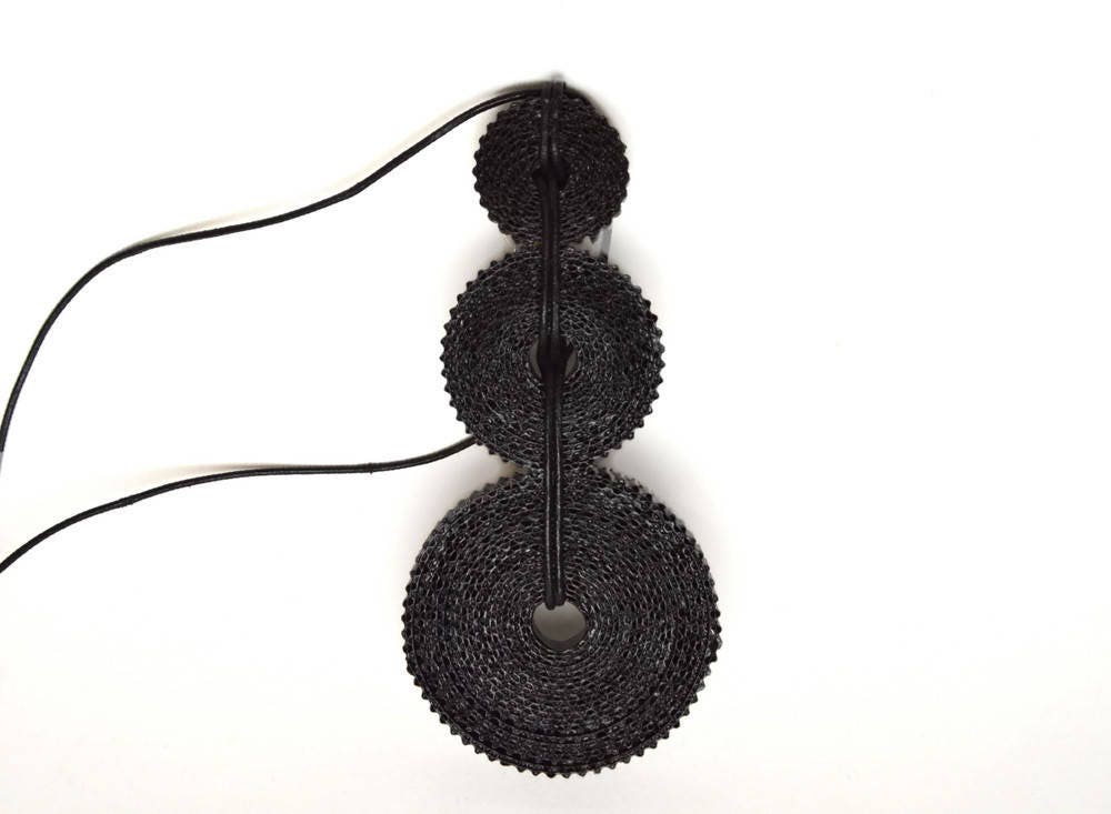 Black Red Grey: Statement Pendant TRICLO - corrugated cardboard