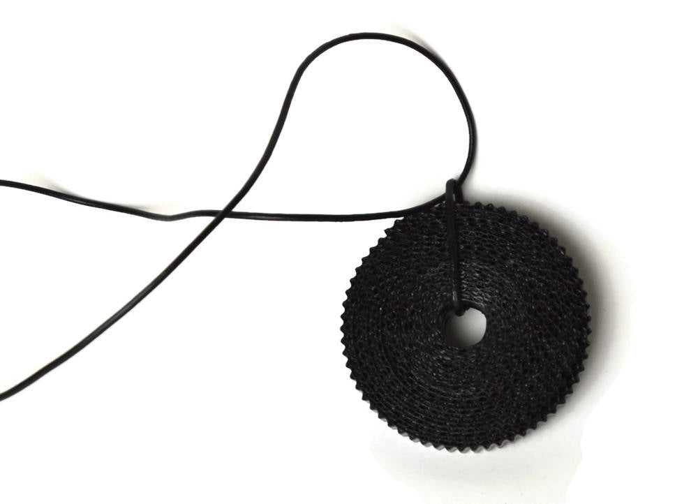 Black Statement Pendant ROTA - corrugated cardboard