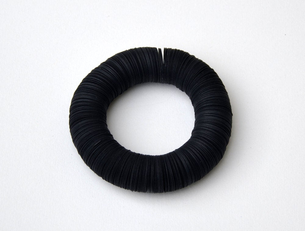 Statement Bracelet - made of black paper - CARTA