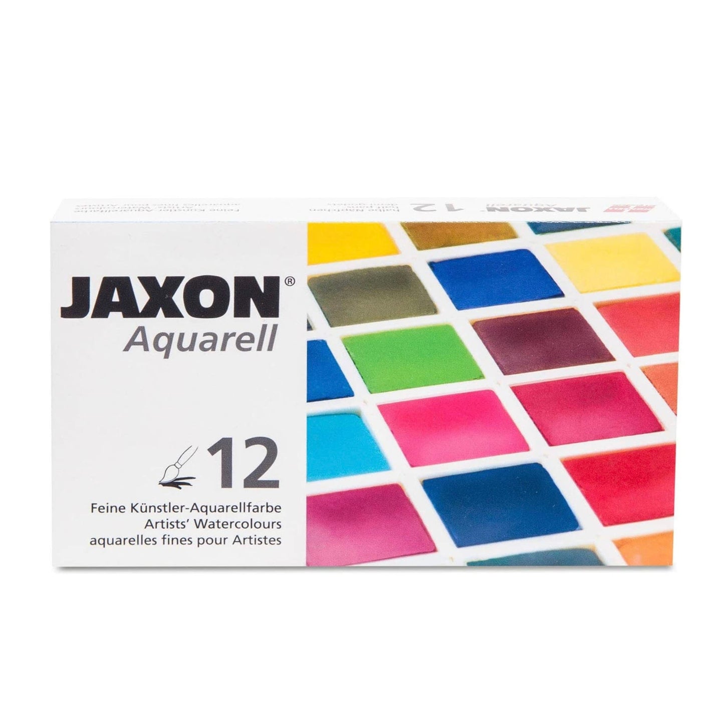 12 Jaxon Fine Artist Watercolors in metal box