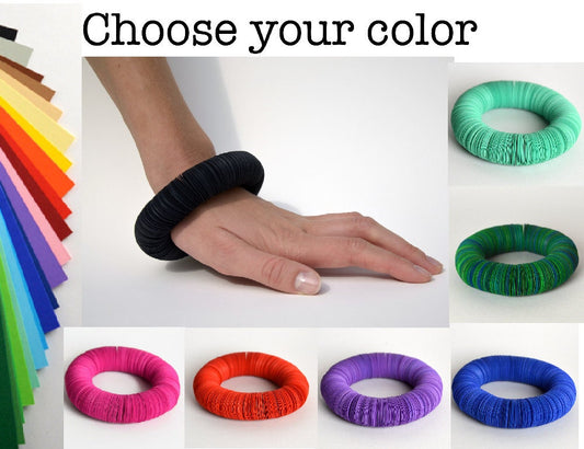 Bracelet CARTA made of paper circles- paper jewelry