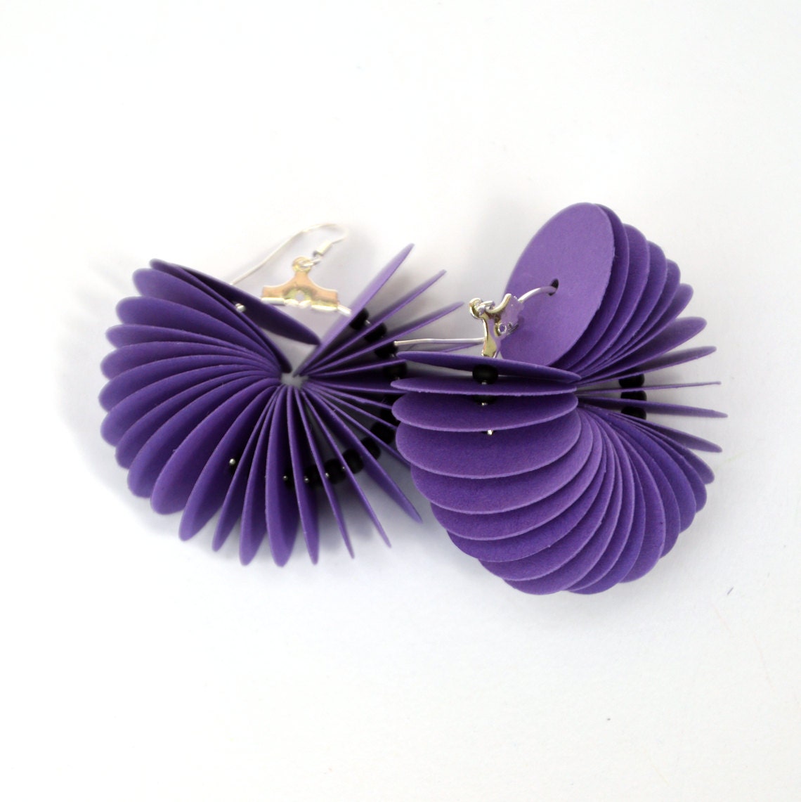 blue: Dangle Earrings CARTA - made of cardstock