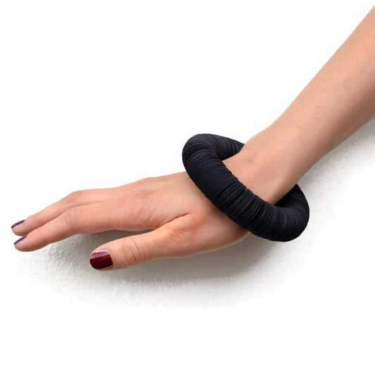 Statement Bracelet - made of black paper - CARTA