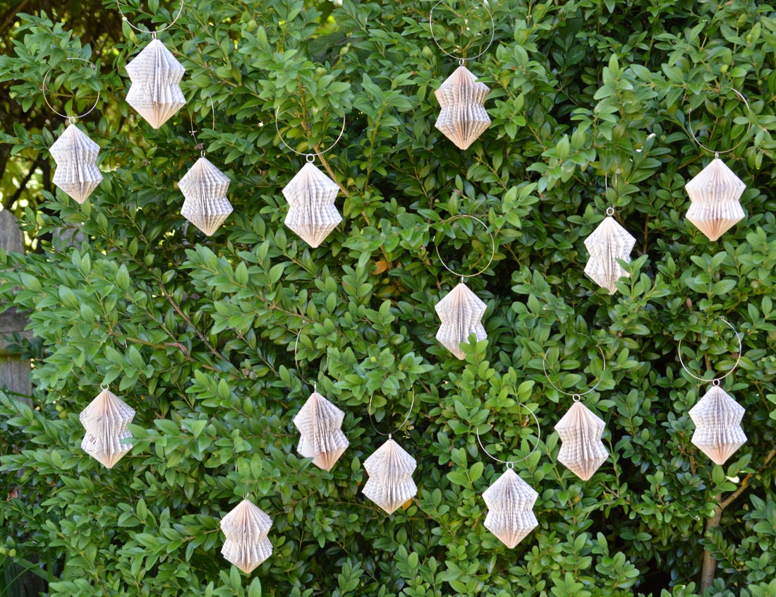 Crystal - folded Book Art hanging Ornament