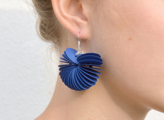blue: Dangle Earrings CARTA - made of cardstock