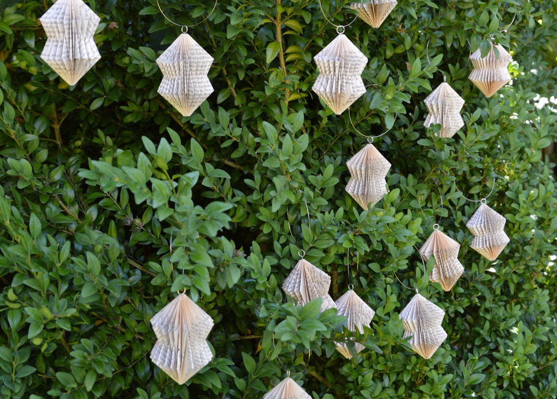 Crystal - folded Book Art hanging Ornament