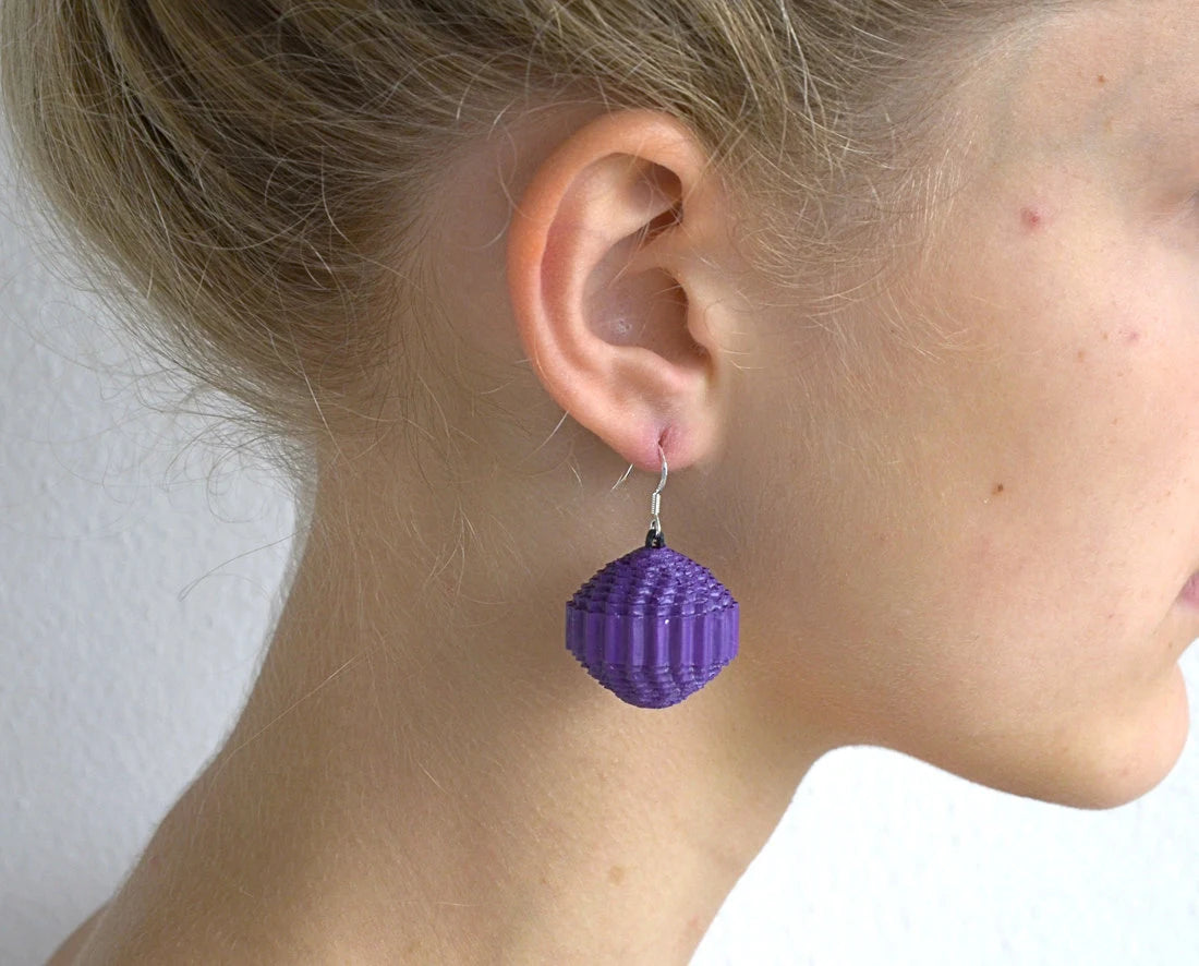 Violet: Earrings PALLA - made of corrugated cardboard