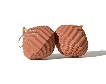 Terracotta: Earrings PALLA - made of corrugated cardboard