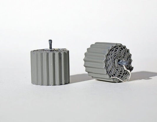 Grey RULLO:  Earrings made of corrugated cardboard