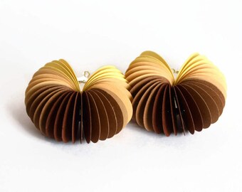Ombré brown: Dangle Earrings CARTA - made of cardstock