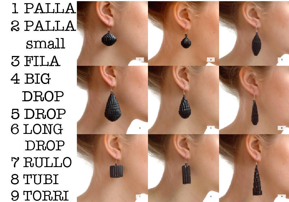 Marsala: Earrings PALLA - made of corrugated cardboard