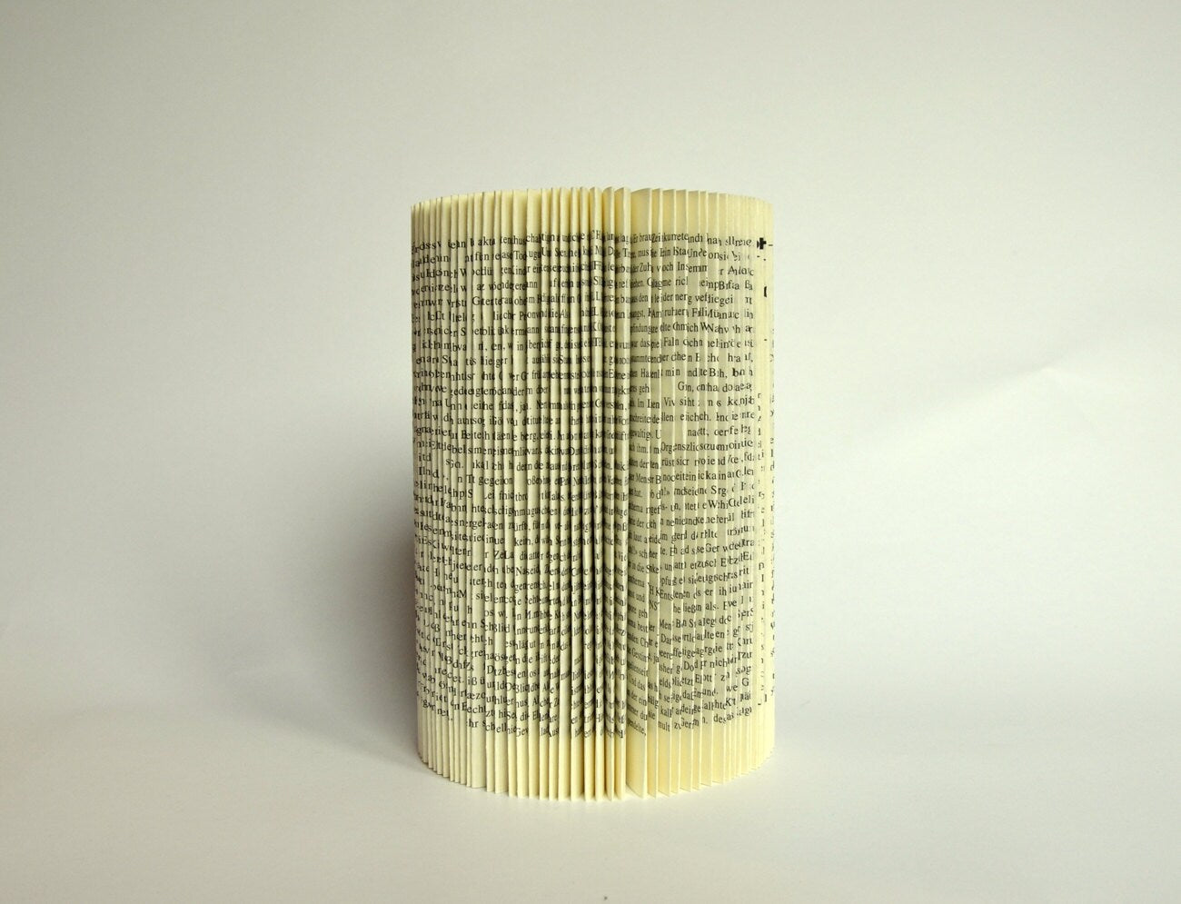 Book Sculpture - Cylinder - folded Book