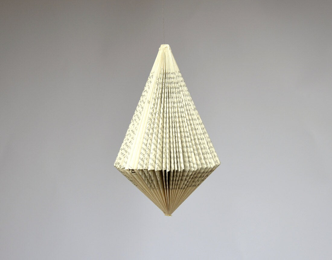 Pendulum - Christmas Decoration: folded Book Art hanging Ornament