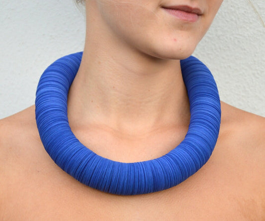 BLUE: Statement Necklace CARTA: made of cardstock