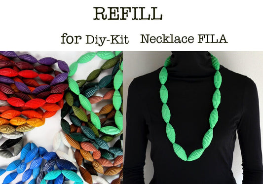 REFILL for the DIY-Kit: Necklace with Beads of corrugated paper