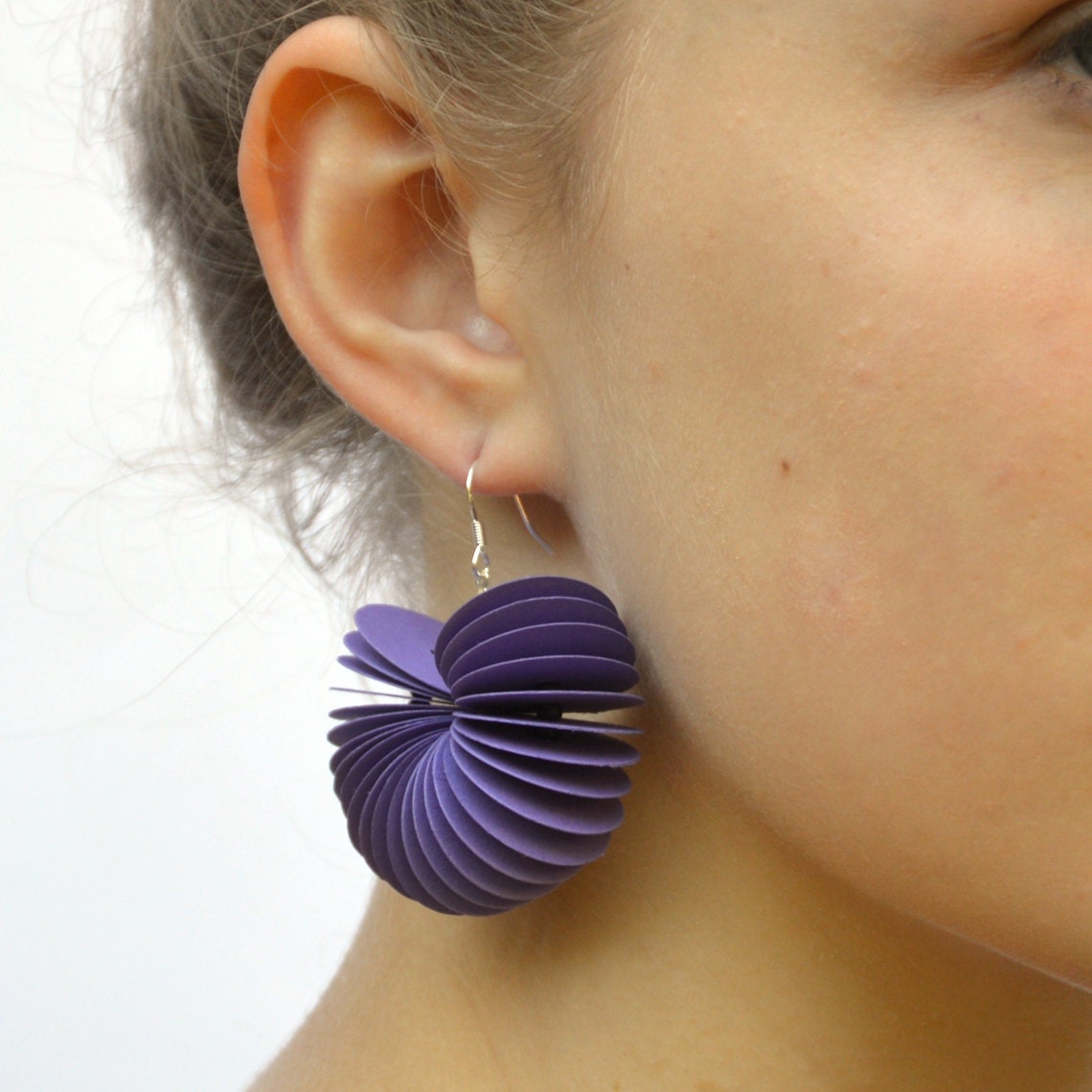 blue: Dangle Earrings CARTA - made of cardstock