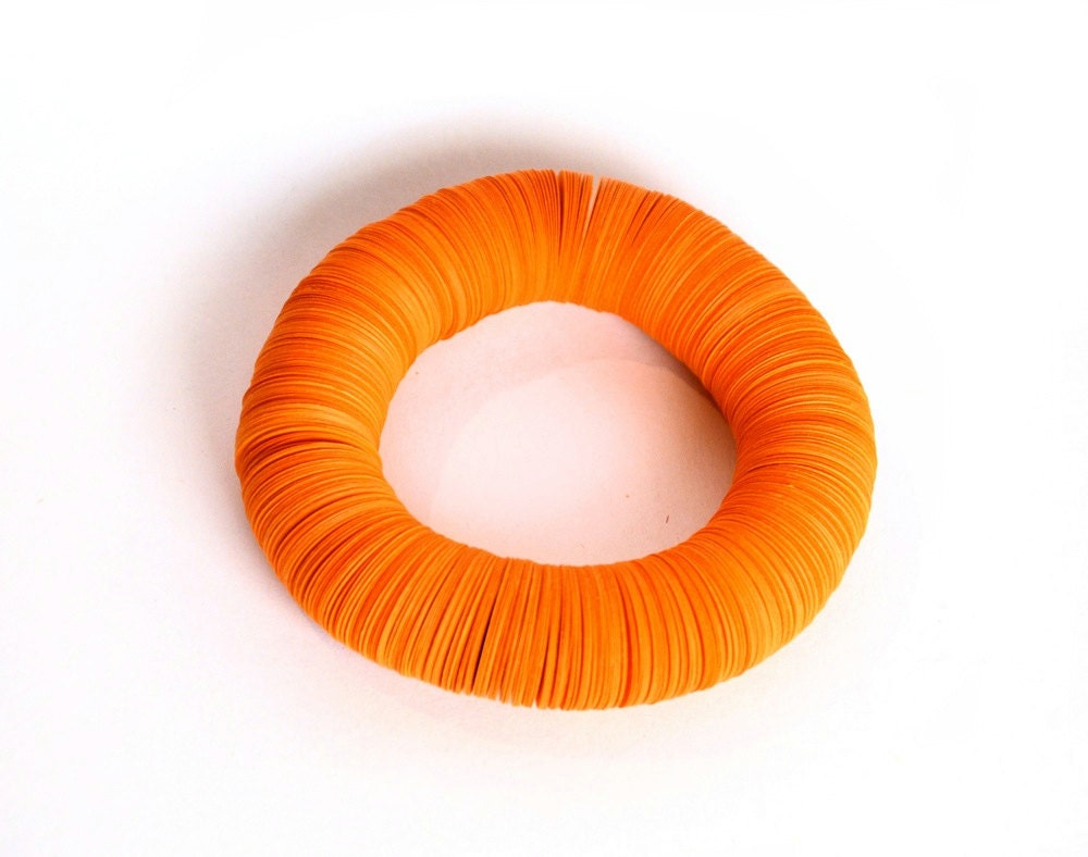 light orange: Bracelet CARTA - paper jewelry