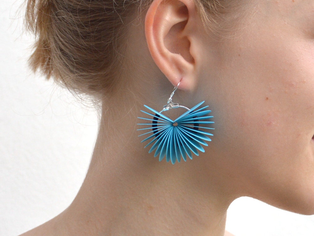 DIY Kit : Earrings made of colored cardstock Paper jewelry