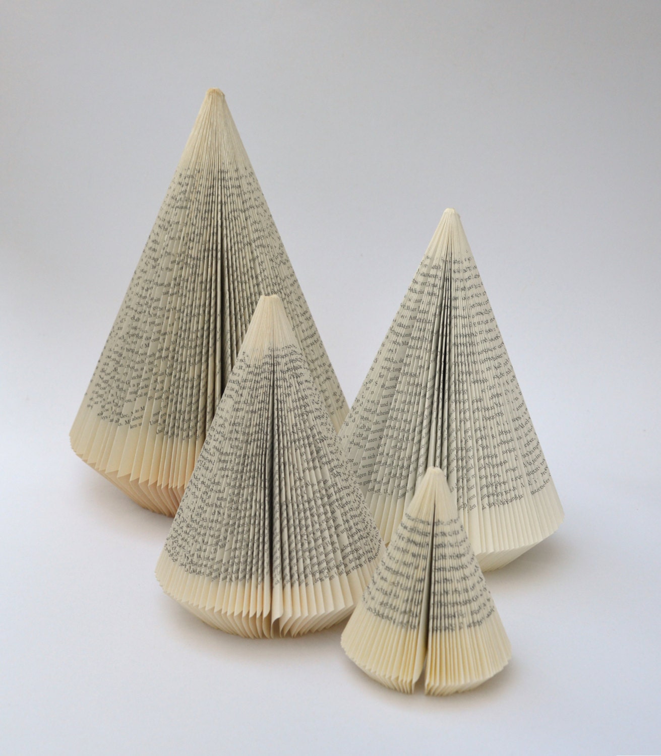 Tree: Folded Book Sculpture - altered Book
